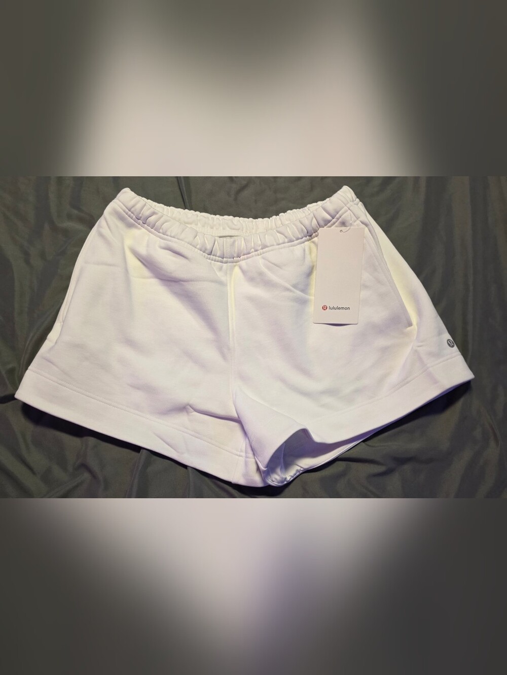 Lululemon French Terry MR Short 3.5" Size M White New